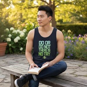 Star Wars Black Tank Top with Yoda Design